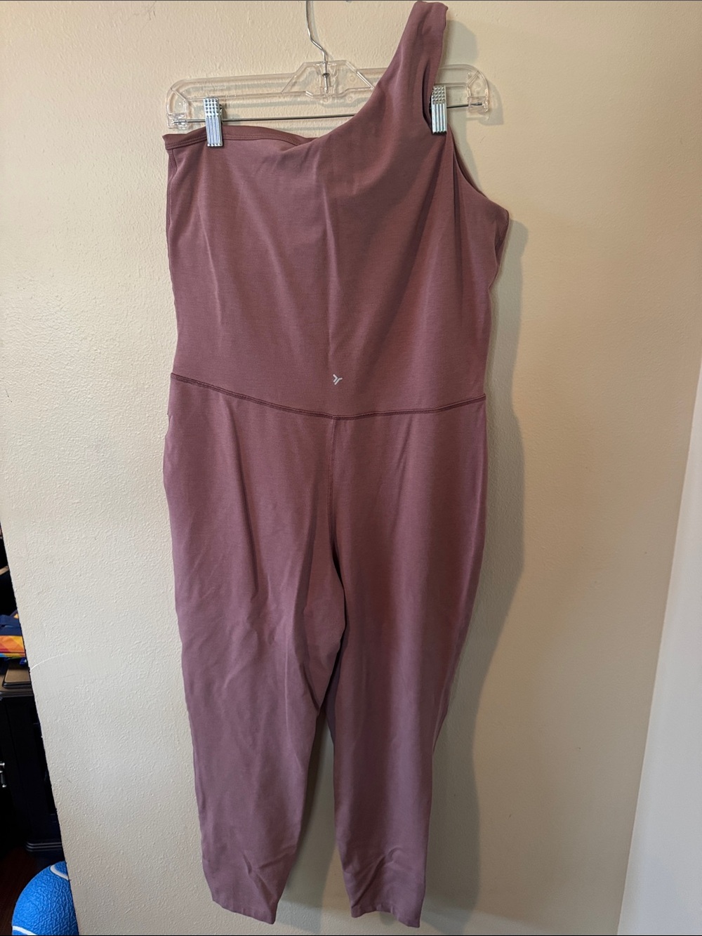 Old Navy One-Shoulder Rose-Mauve Jumpsuit - Picture 3 of 5